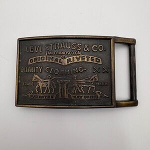 Levi Strauss Co Original Riveted Quality Clothing Belt Buckle San Francisco Cal